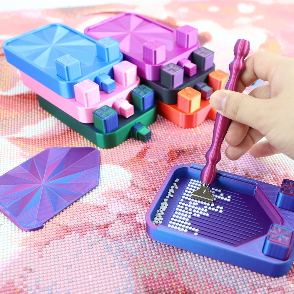 Resin Art Case - Bandeja de pintura de diamante artesanal