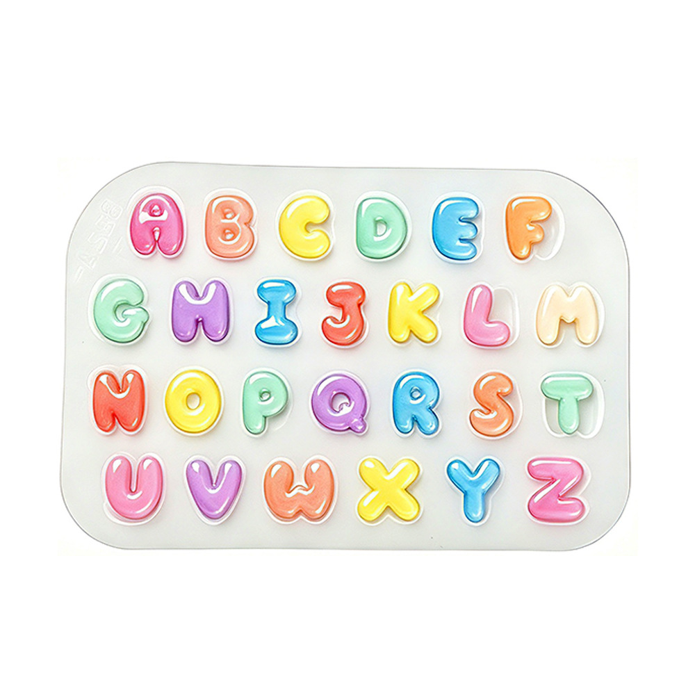 Resin Art Alphabet - 2 Moldes de Silicona Mini Letras,