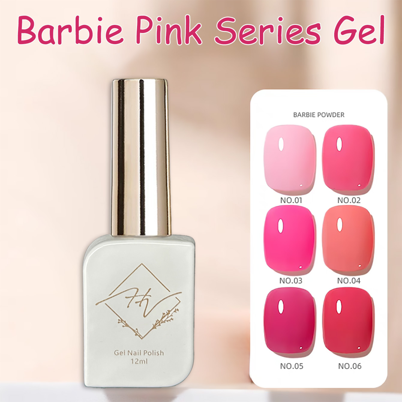 Resin Art Rose - ZH1PCS Esmalte de Uñas en Gel