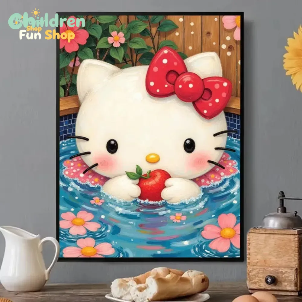 Resin Art Work - Pintura de Diamantes Sanrio, Linda Caricatura