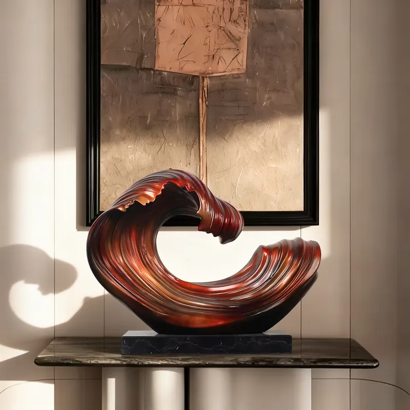 Resin Art Case - Escultura Geométrica Art Deco Moderna, Artesanía