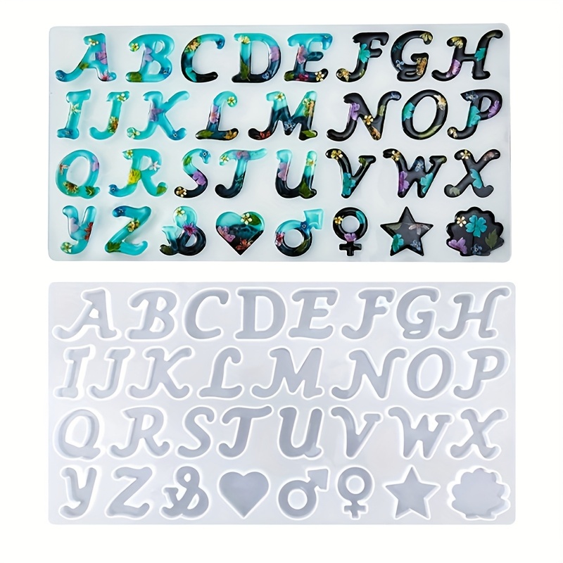 Molde de resina para fundición - Resin Art Alphabet reseña y precio
