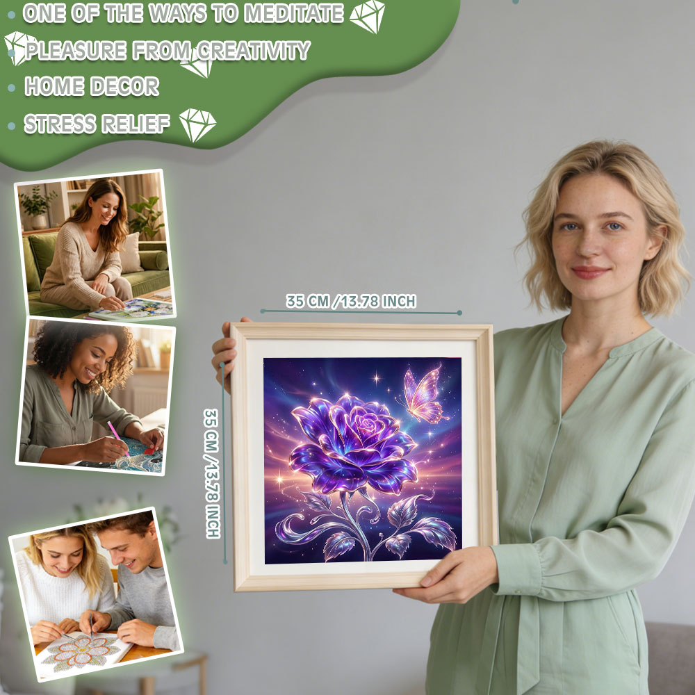 Pintura de Diamantes Huacan, C - Resin Art Rose reseña y precio