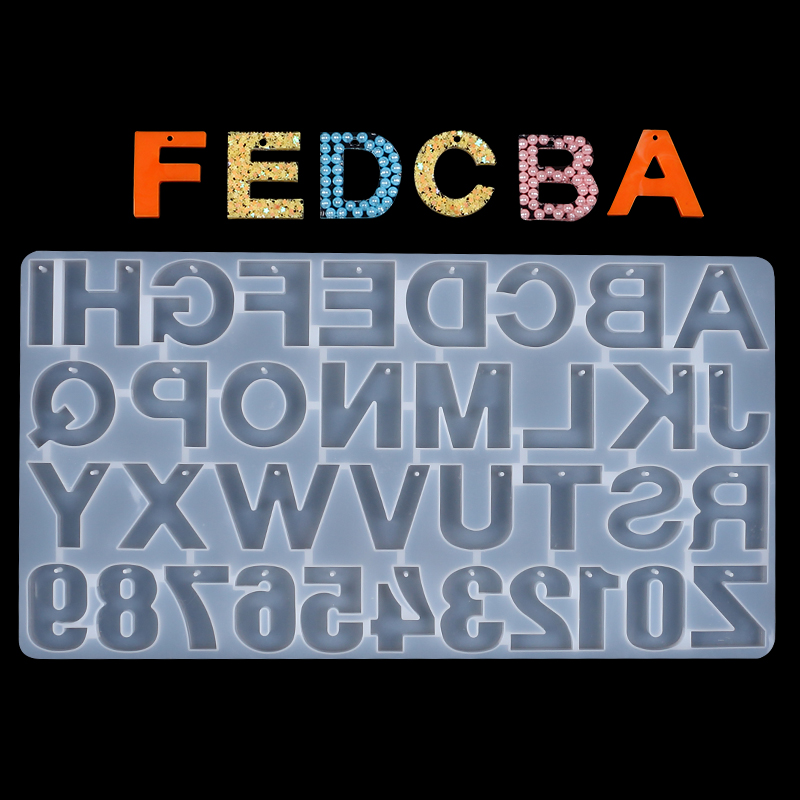 Llavero con número de letra, m - Resin Art Alphabet reseña y precio