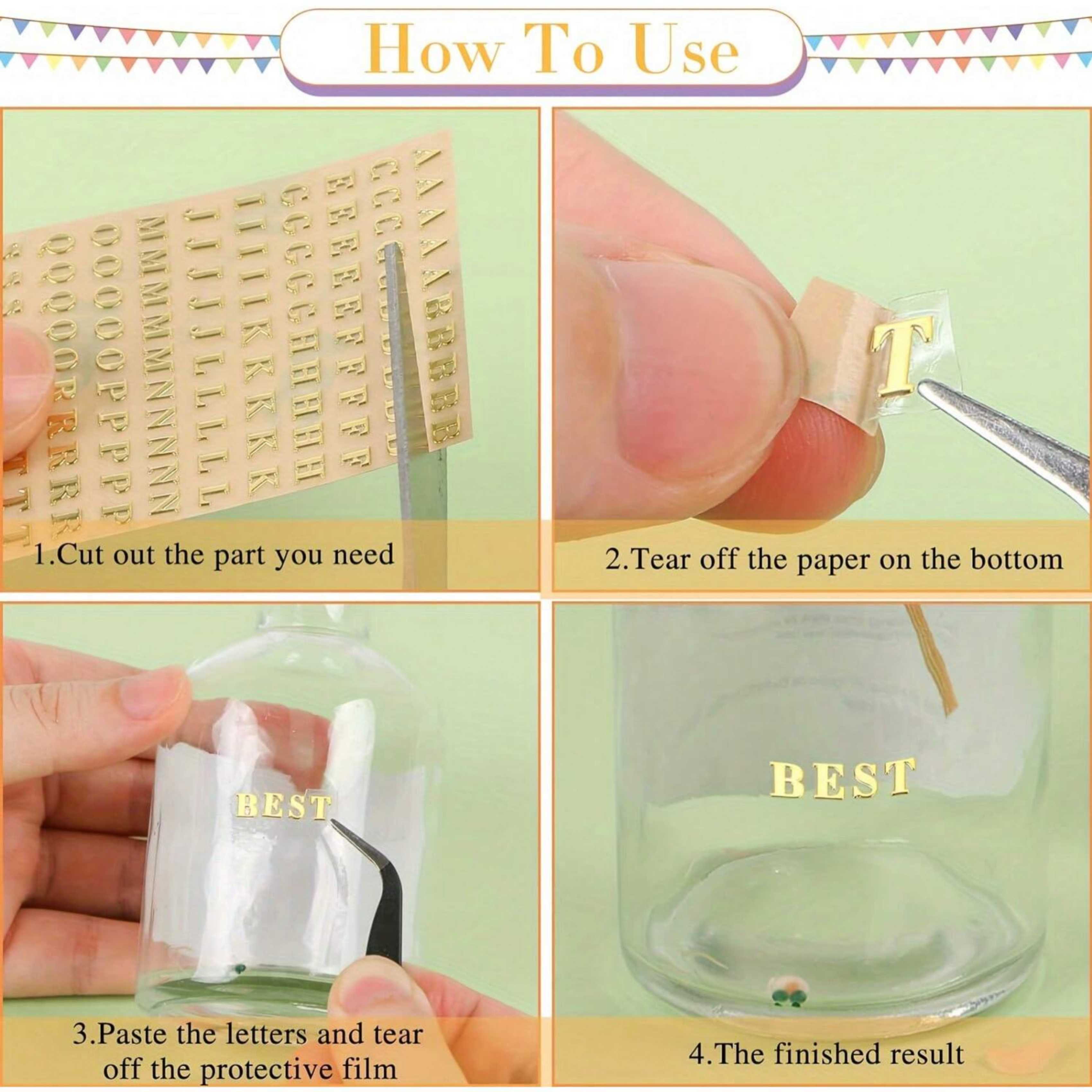 12 pegatinas de resina con let - Resin Art Alphabet reseña y precio