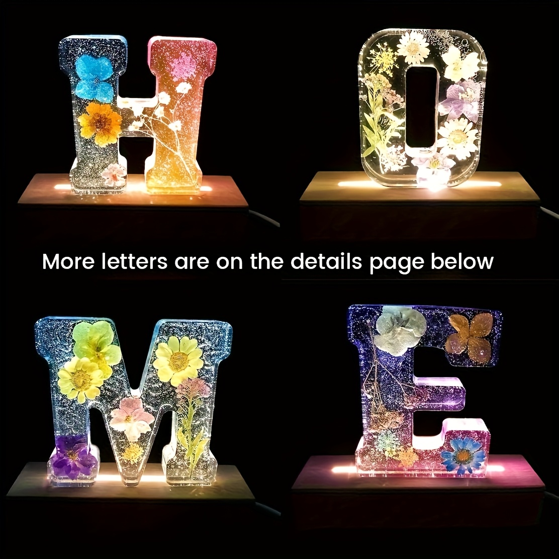 Molde de resina para letras gr - Resin Art Alphabet reseña y precio