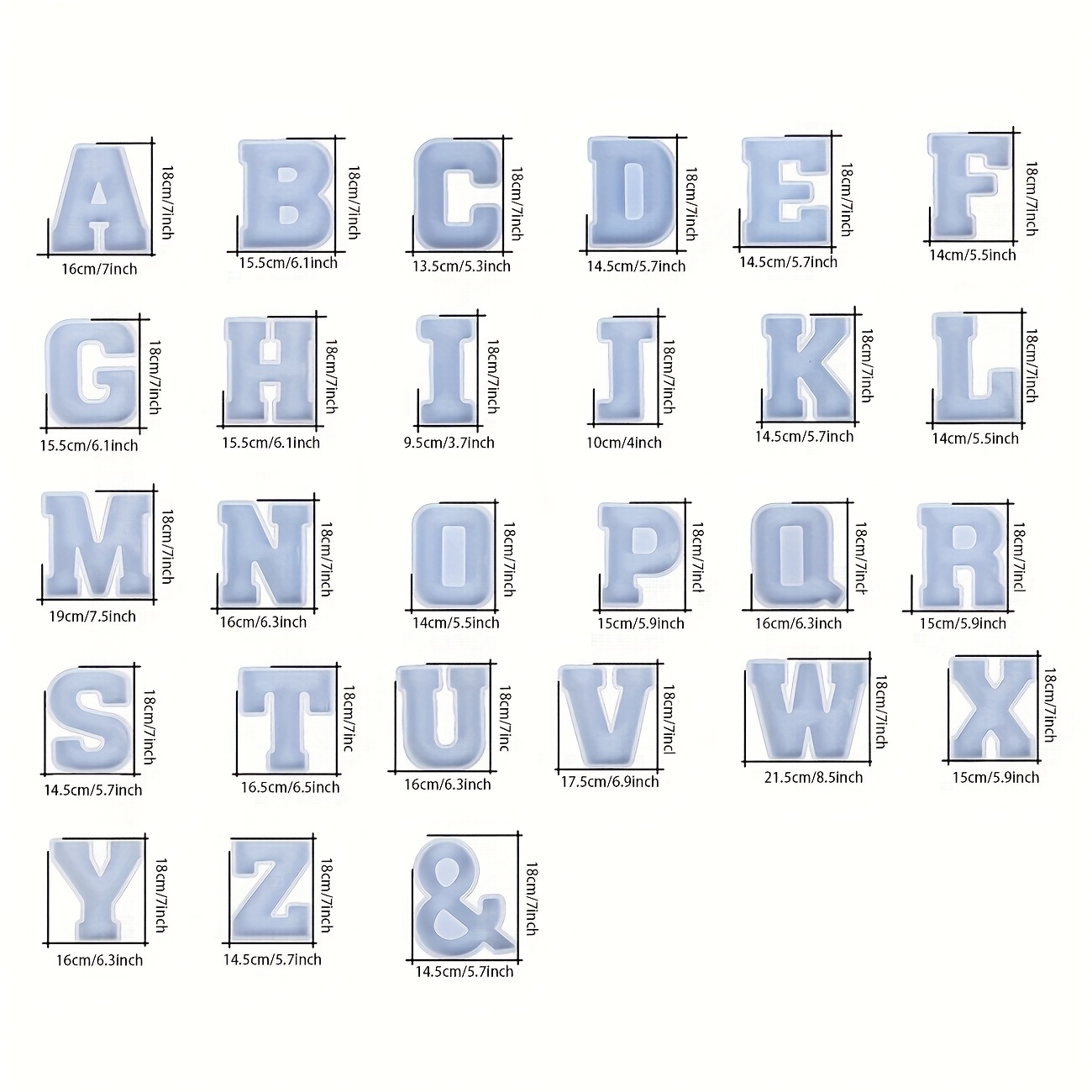 Molde de resina para letras gr - Resin Art Alphabet reseña y precio